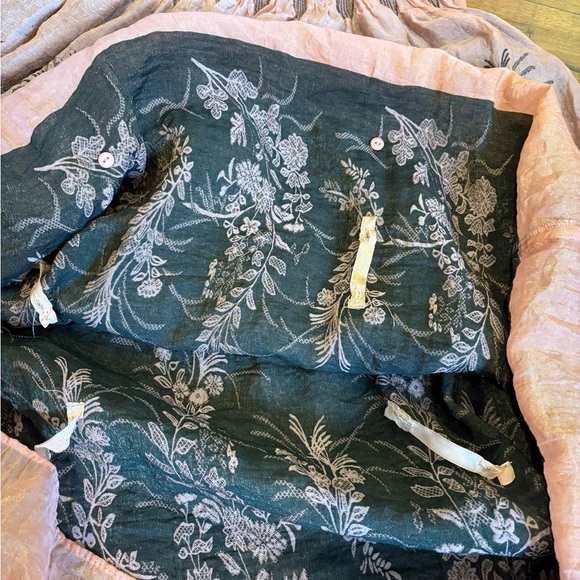 LAPIS Women's O/S Maxi Skirt/Strapless Peasant Dress Crinkle Smocked Pink blush - Picture 6 of 7